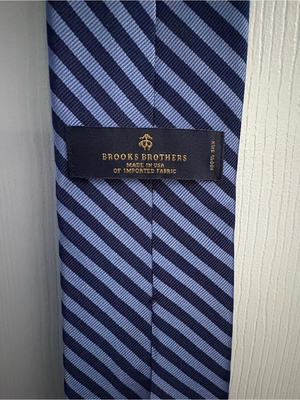 Brooks Brothers Classic Light Blue & Navy Striped Men's Tie